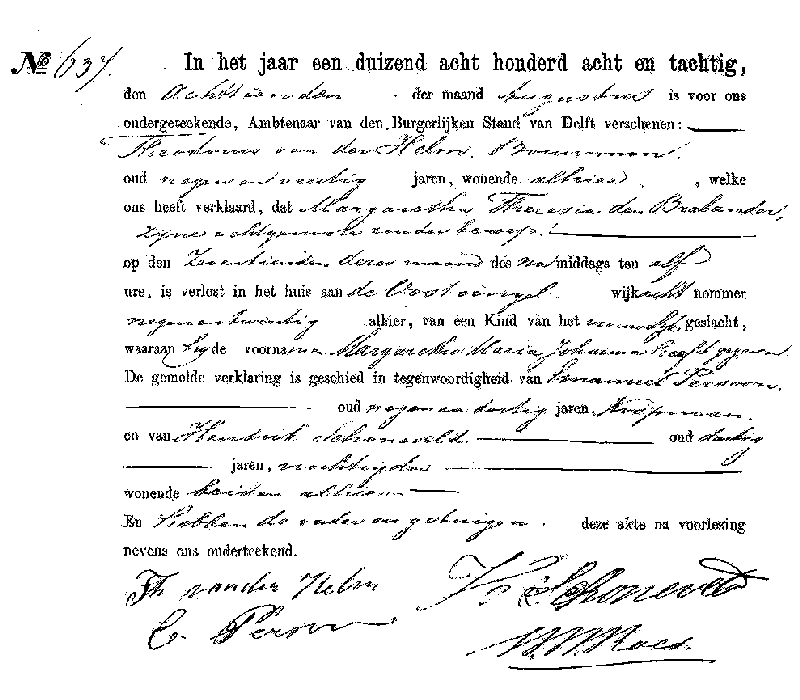 18880818 geb akte 637 Margaretha MJ dv T vd Helm - MT d Brabander